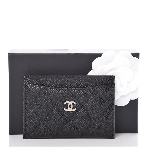 chanel card holder lambskin or caviar